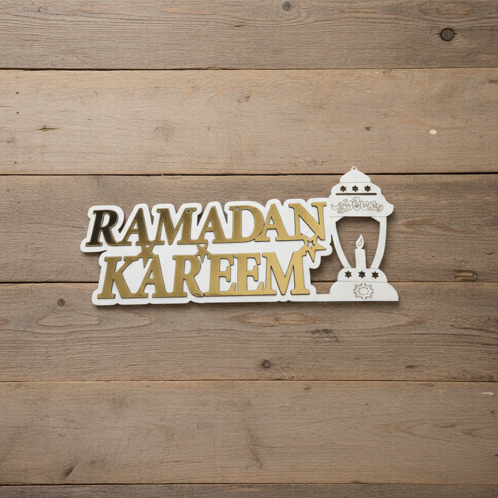 لوحة جدارية "رمضان كريم" - تصميم عصري بلمسة ذهبية فاخرة