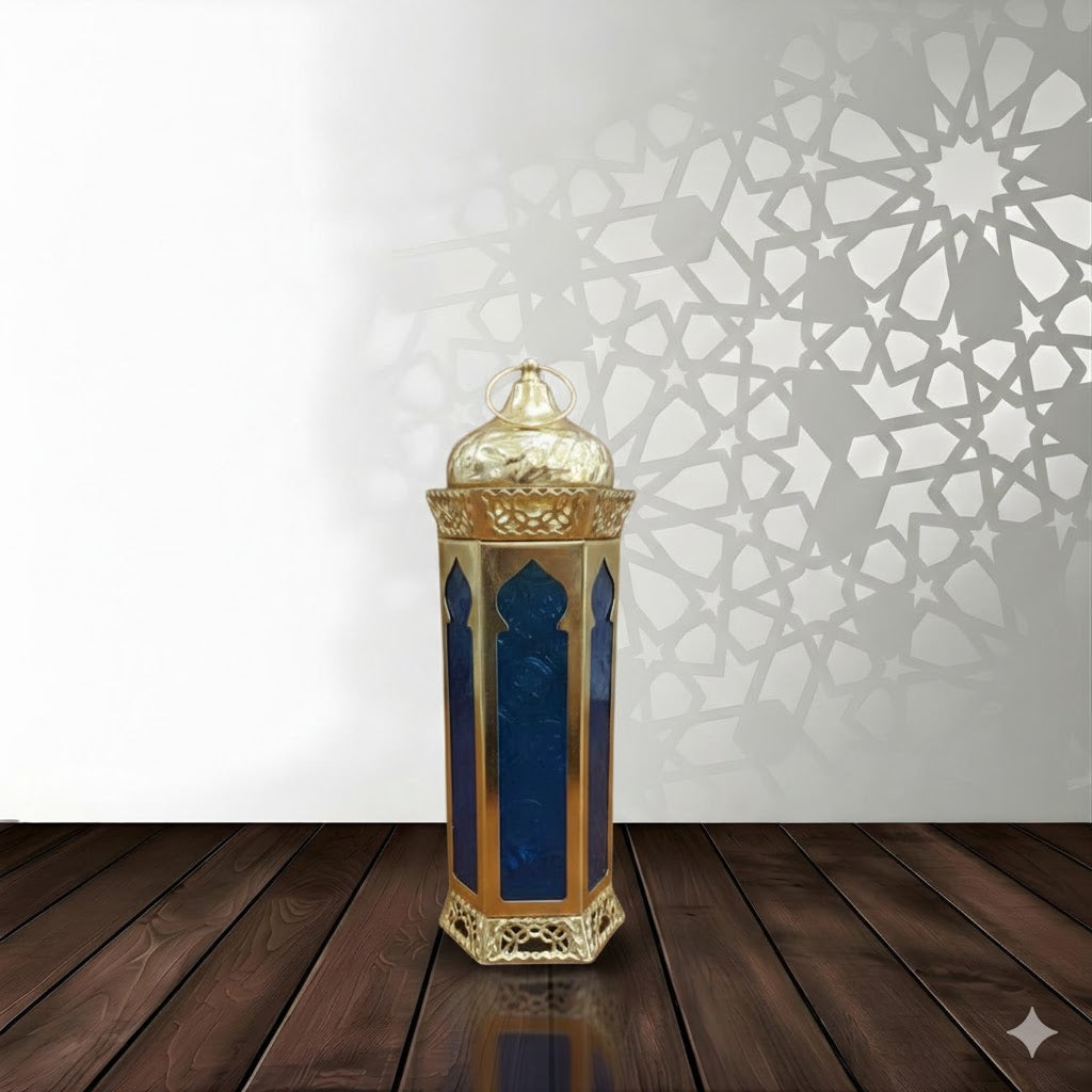 فانوس رمضان معدن ذهبي